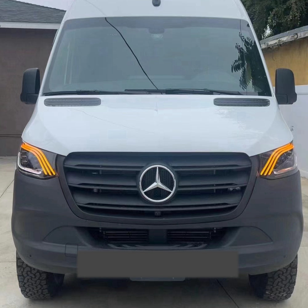 V2 Maybach style projector lens LED headlights for Mercedes-Benz Sprinter 907 910