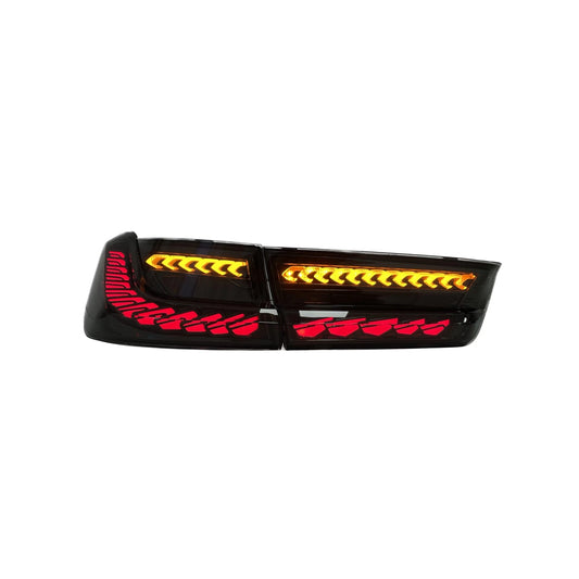 A set 4pcs GTS OLED style smoked lens LED tail lights for BMW G20