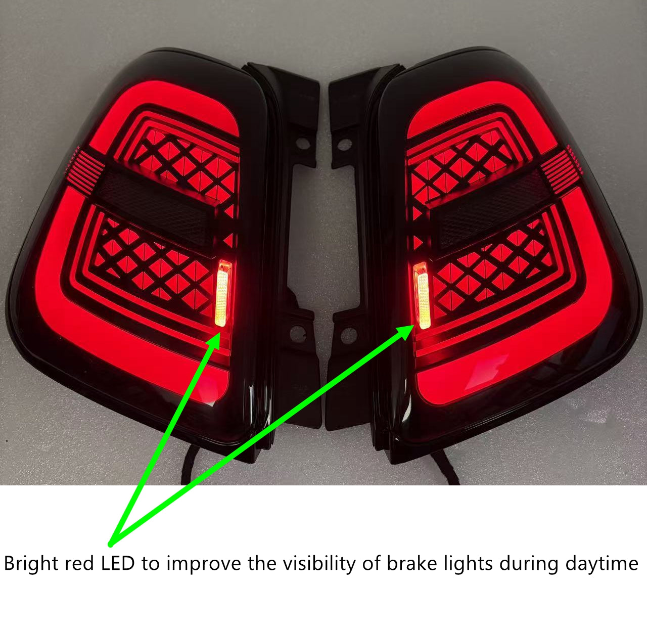 One set of LED tail lights for 2012-2019 Fiat 500 Abarth North America version