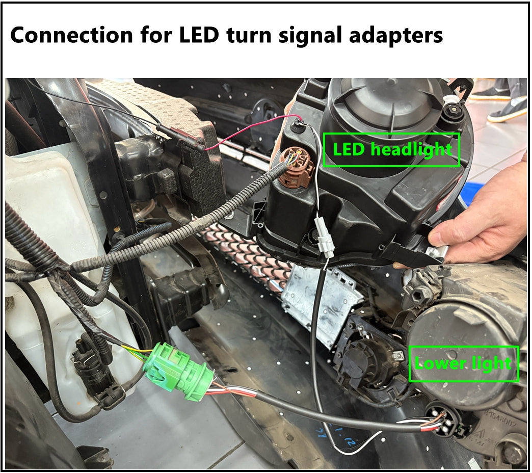 One set of LED headlights for 2012-2019 Fiat 500 500e Abarth North America version