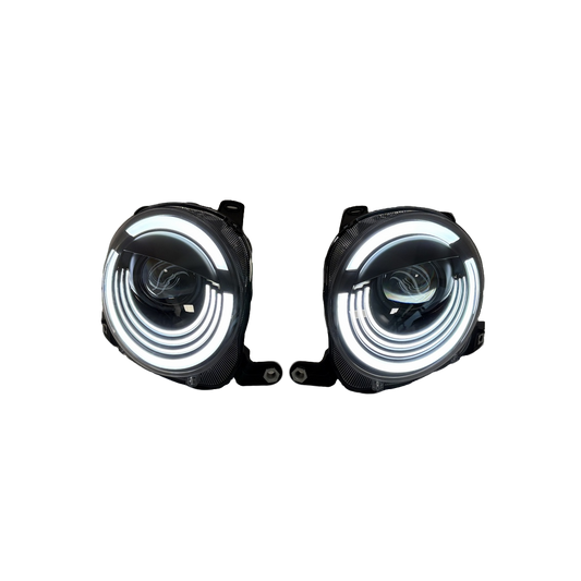 One set of LED headlights for 2012-2019 Fiat 500 500e Abarth North America version