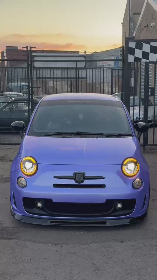 One set of LED headlights for 2012-2019 Fiat 500 500e Abarth North America version